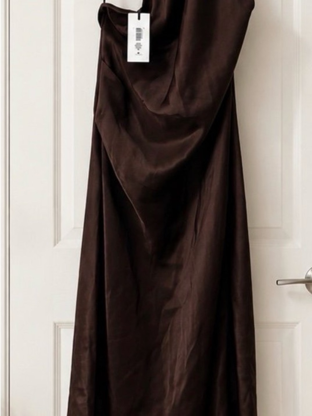 Aritzia Audience Brown Satin Maxi Skirt